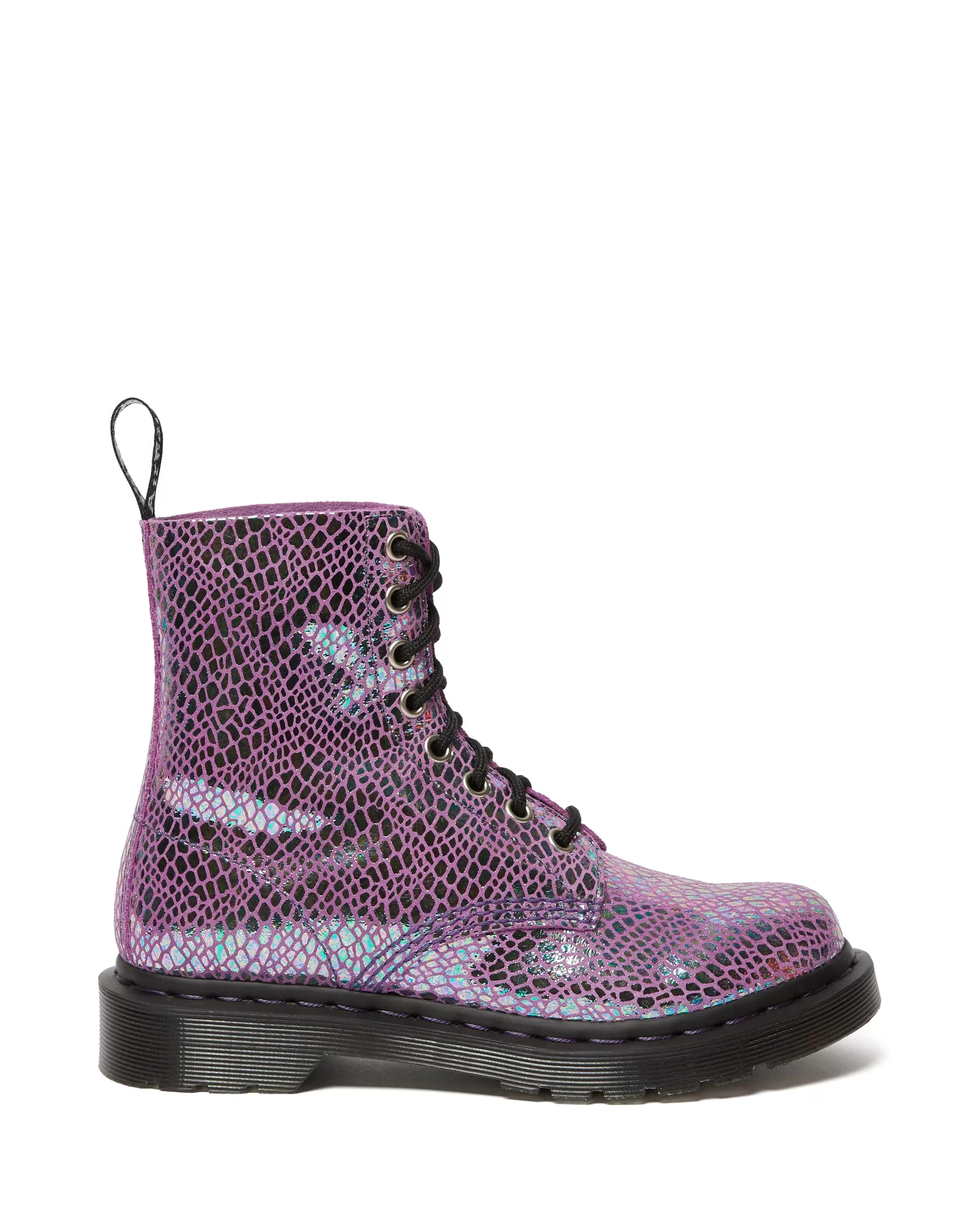 1460 Pascal Purple Snake Metallic Boots