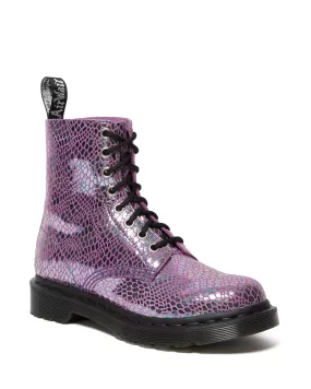 1460 Pascal Purple Snake Metallic Boots