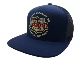 2000 Super Bowl XXXIV Atlanta Georgia Mitchell & Ness Blue Mesh Snapback Hat Cap