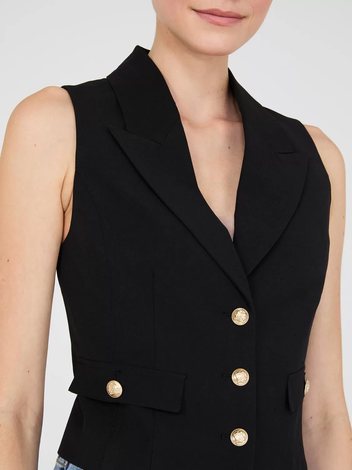 3-Button Notch Collar Vest