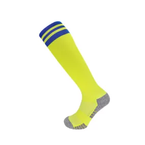 3 Pack Kids Neon Coloured Football Socks Bright Yellow