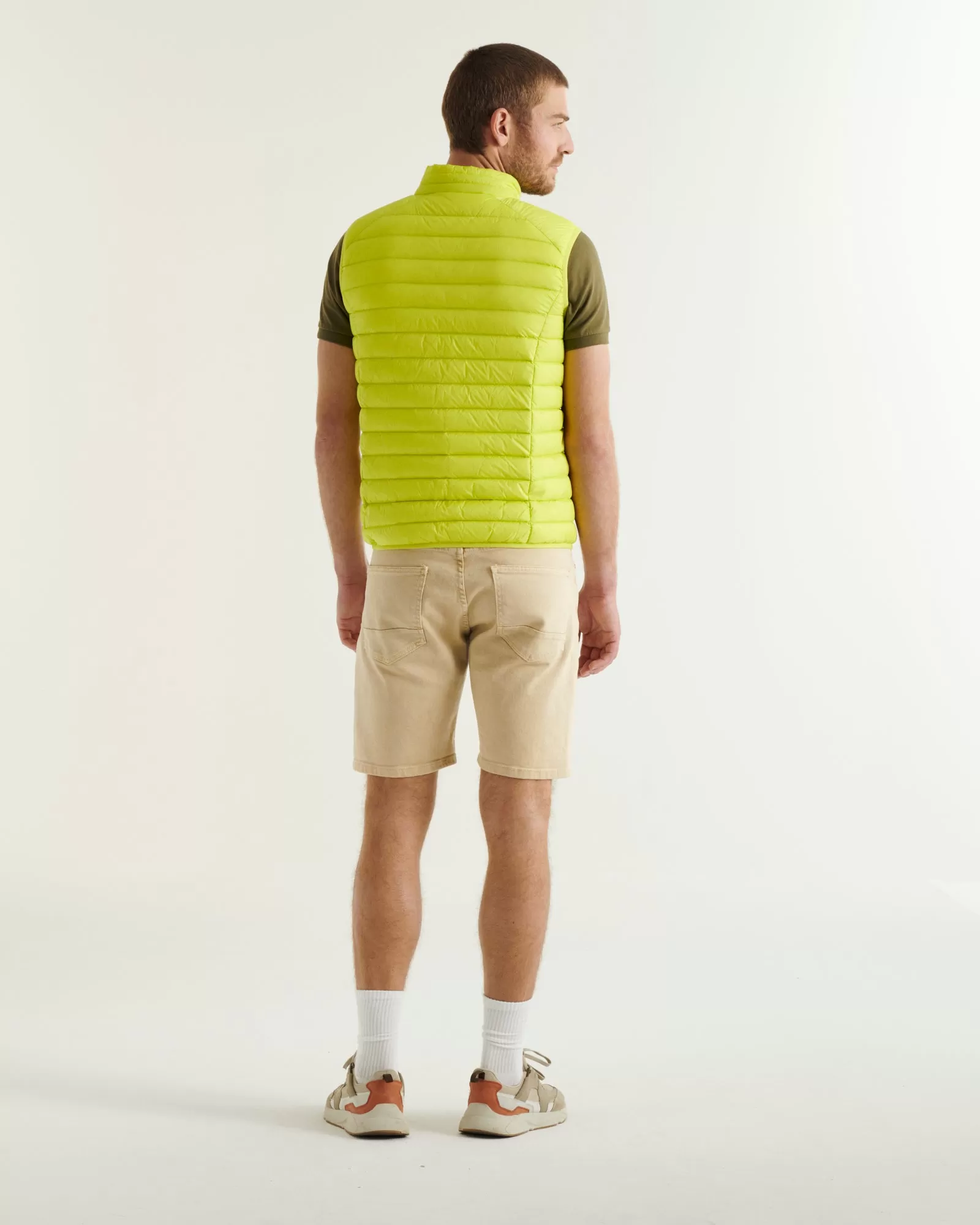 Acid green Tom sleeveless puffer jacket