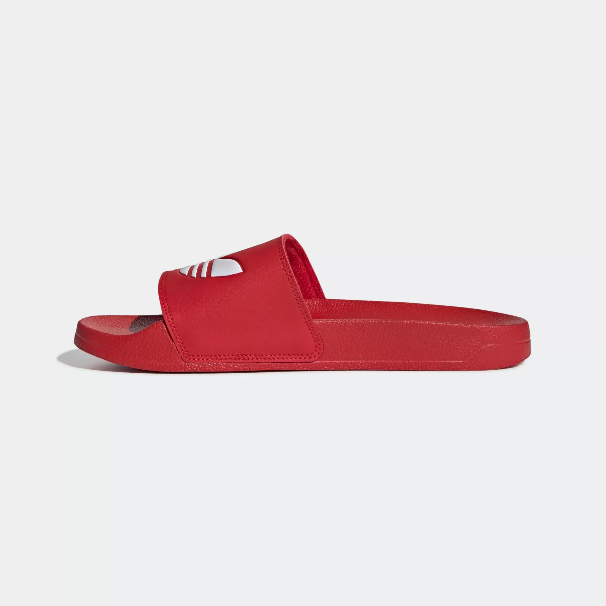 Adidas Adilette Lite Slides - Scarlet / Cloud White / Scarlet