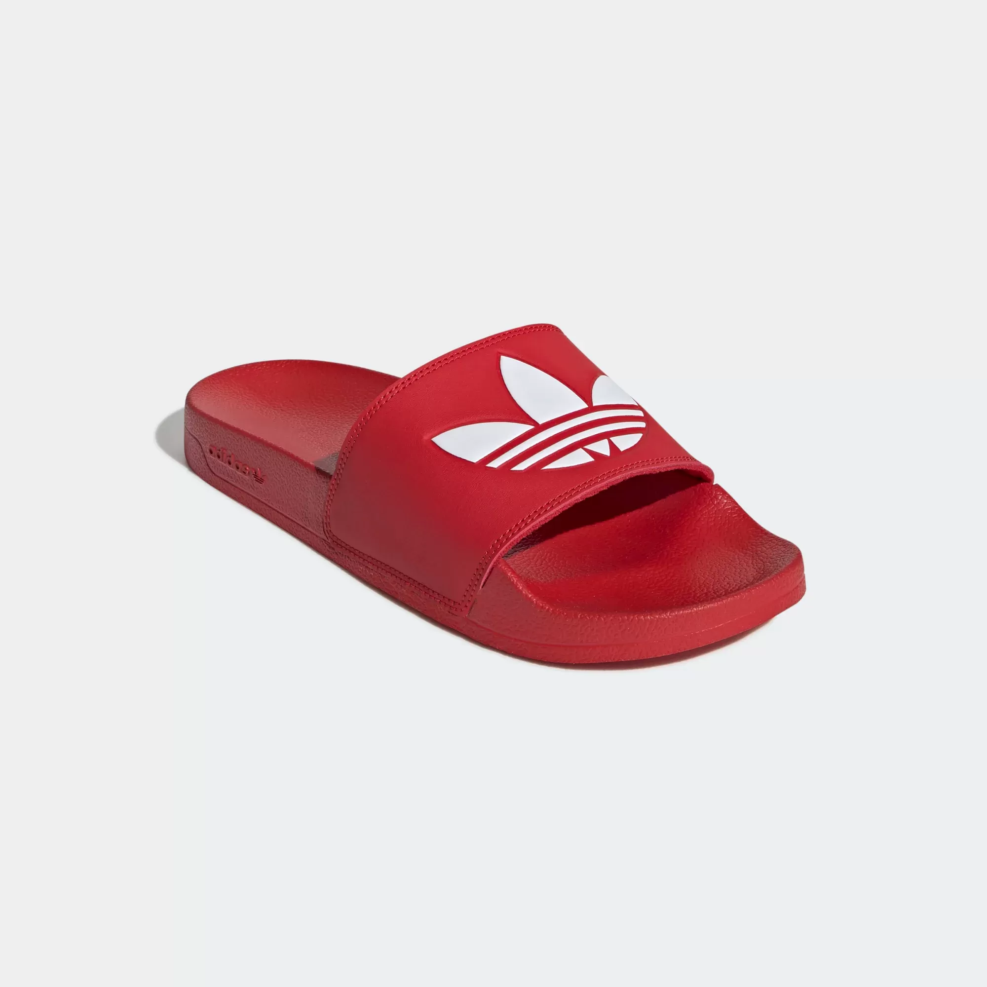 Adidas Adilette Lite Slides - Scarlet / Cloud White / Scarlet