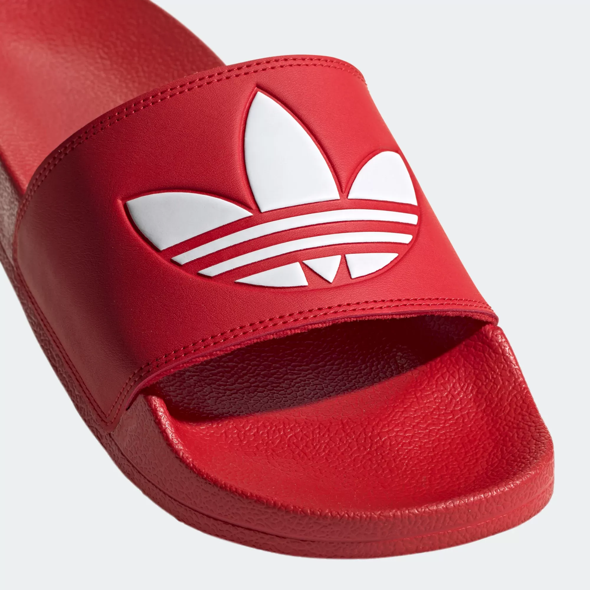 Adidas Adilette Lite Slides - Scarlet / Cloud White / Scarlet