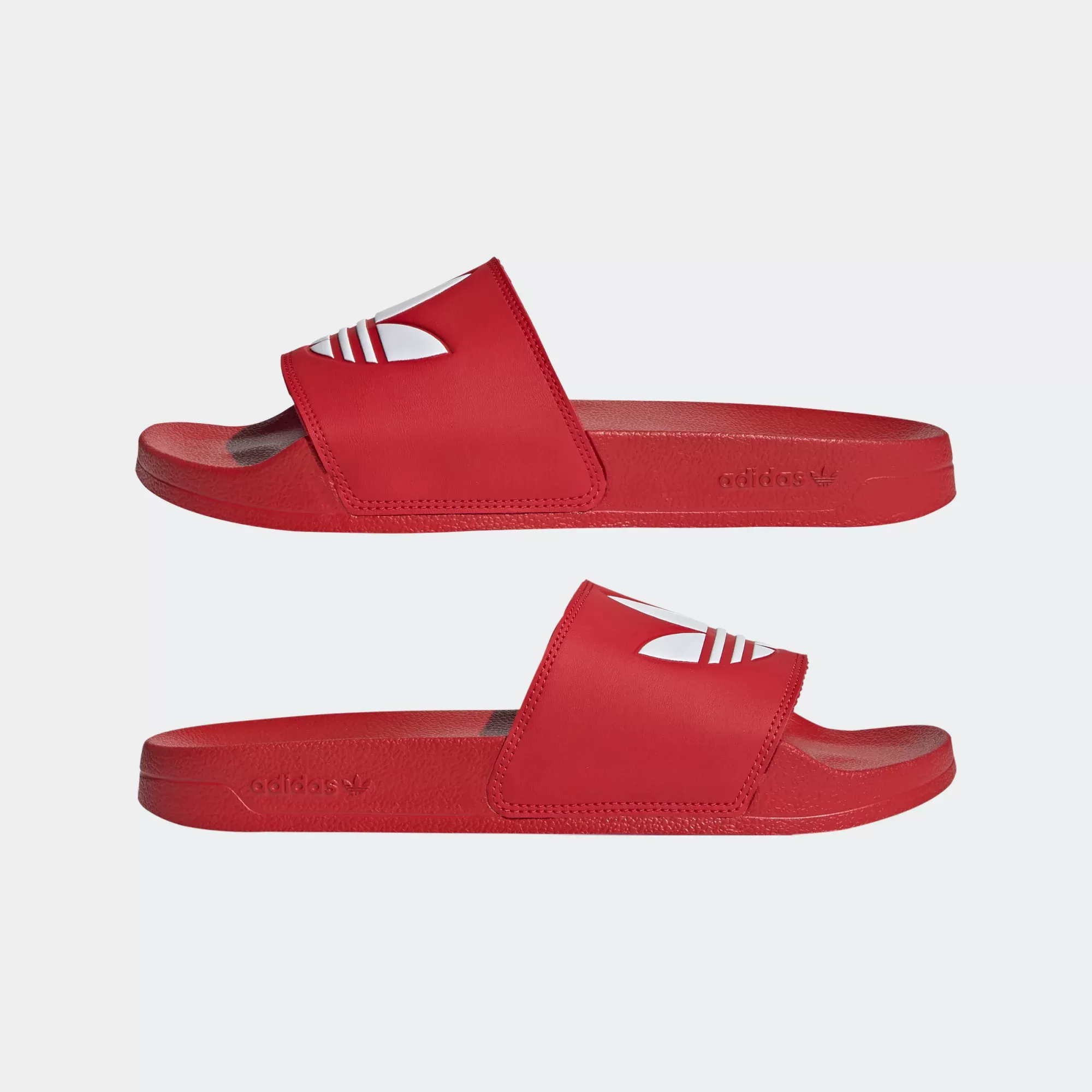 Adidas Adilette Lite Slides - Scarlet / Cloud White / Scarlet