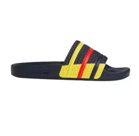 Adidas Men's Adilette Slides - Legend Ink / Red / Yellow