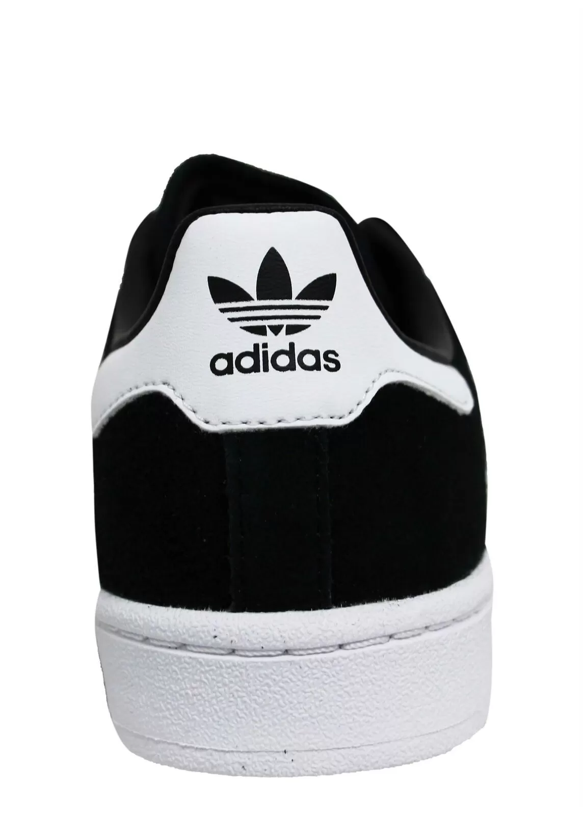 Adidas Originals Campus Black White Leather Lace Up Trainers - Kids