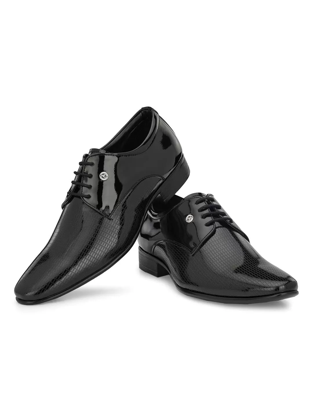 Alberto Torresi Black Patent Synthetic formal Shoes