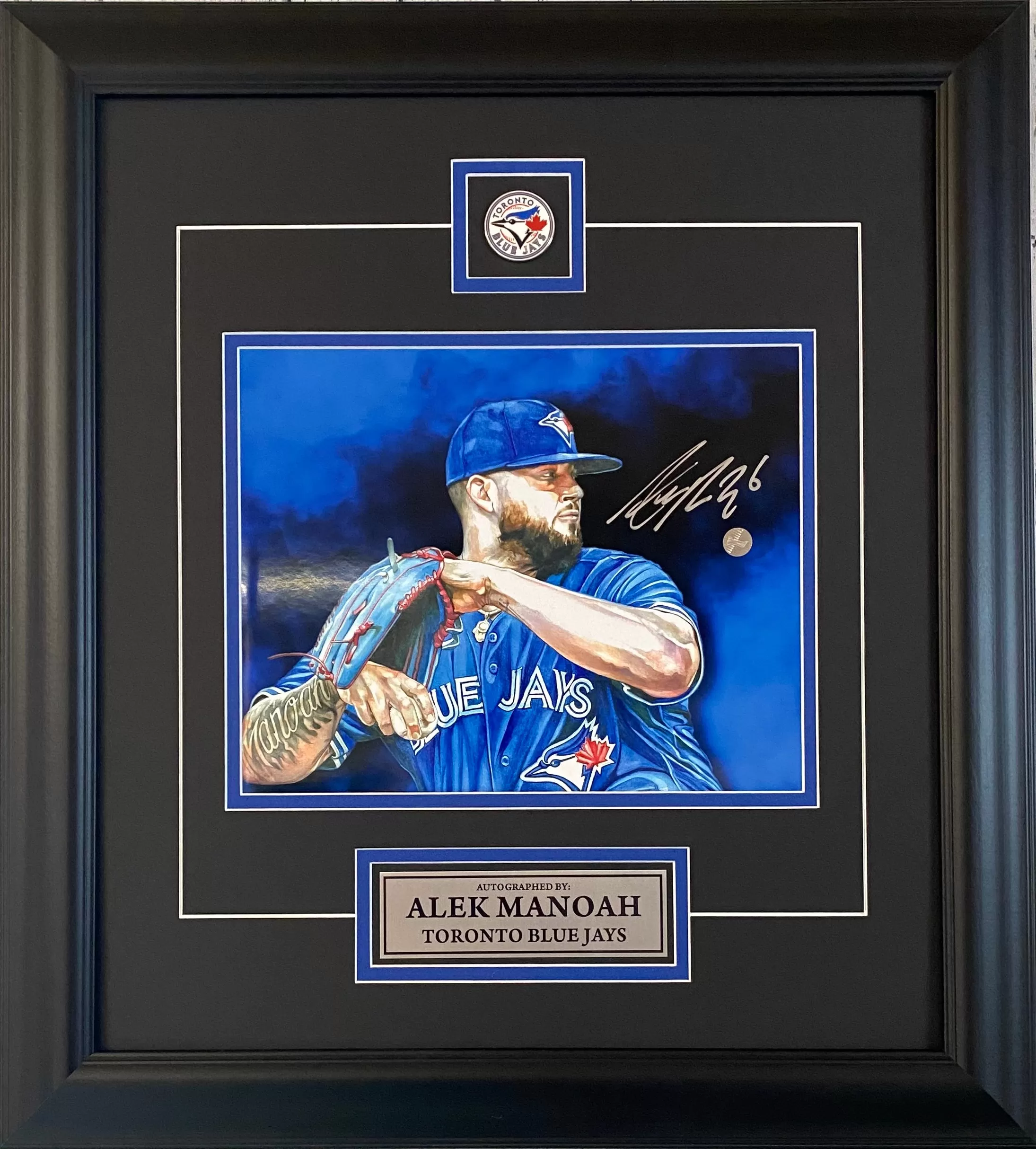 Alex Manoah Signed Toronto Blue Jays 8x10 Photo Picture MLB Baseball with COA and Holofoil - Framed