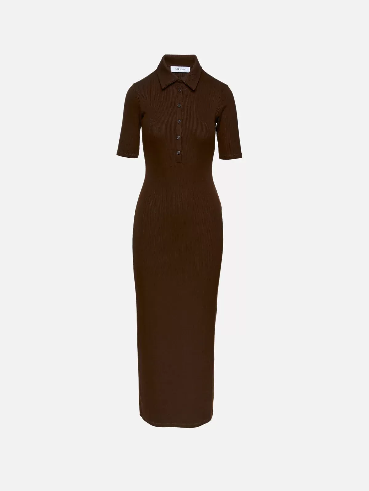 Americano Rib Polo Maxi Dress