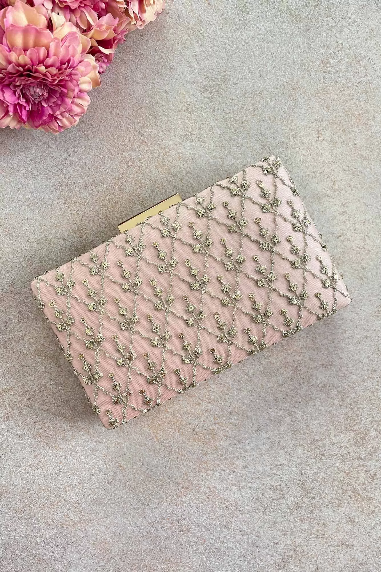 Anya Box Clutch Blush