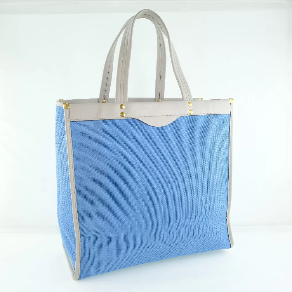 Anya Hindmarch Tote Bag Calfskin light blue Women Used Authentic