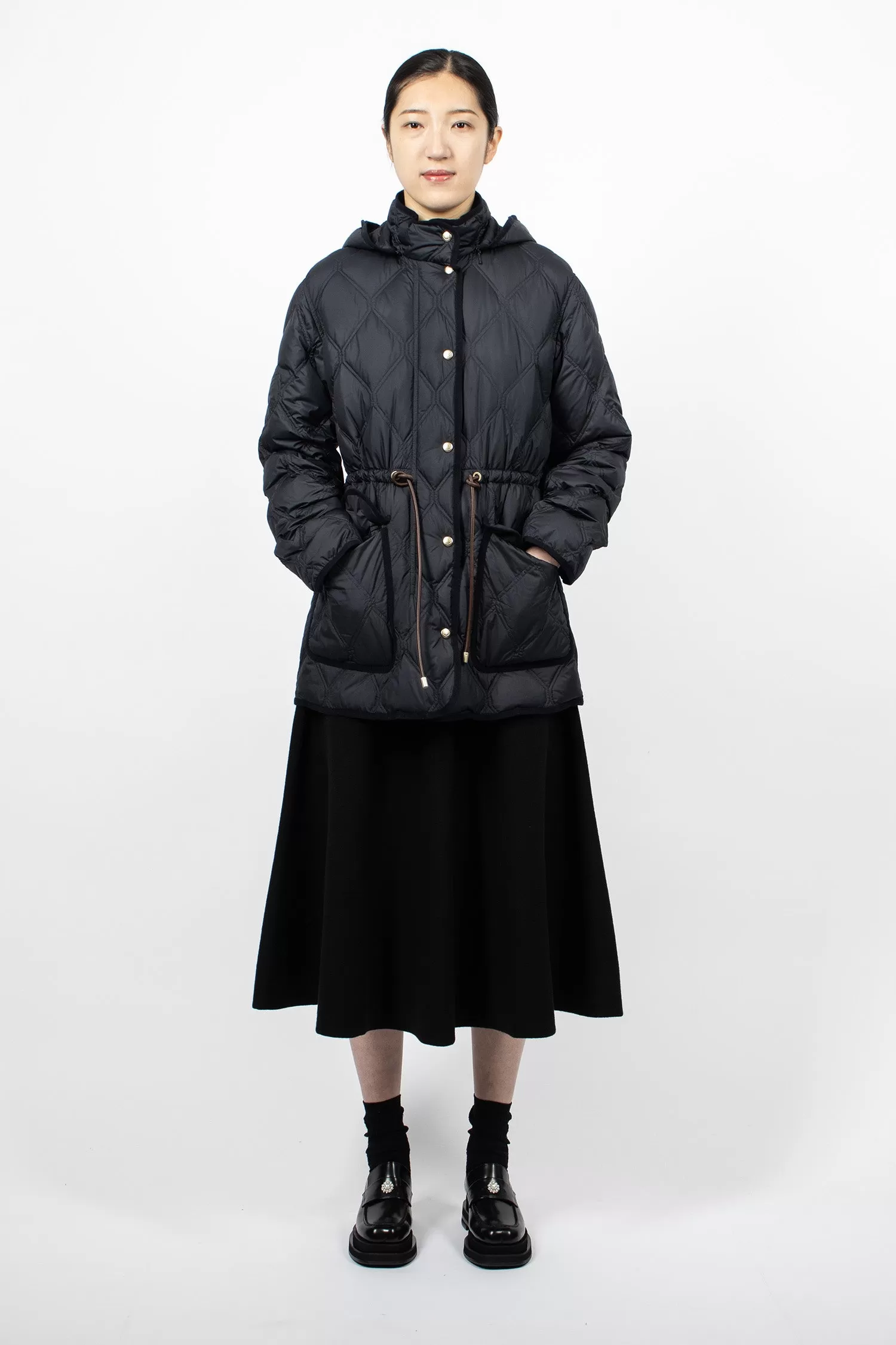 Ars Short Down Jacket Navy Blue