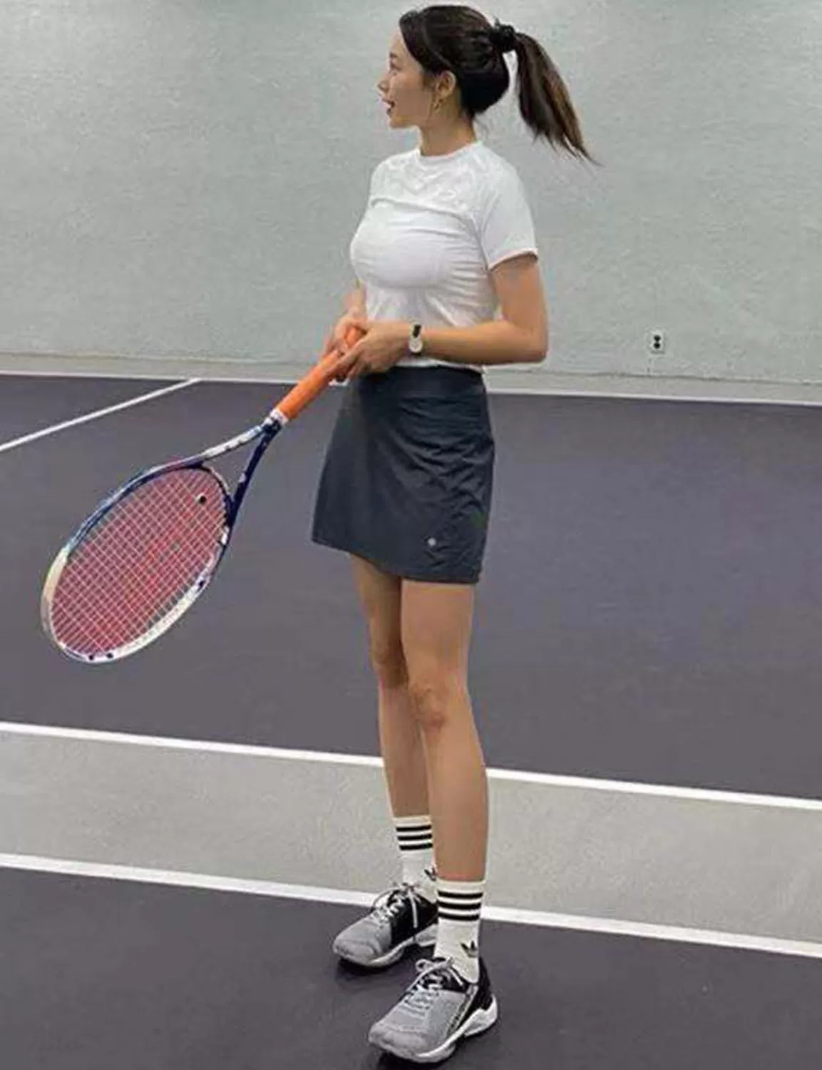 Athletic Tennis Golf Skort with Pockets Shorts shadowcharcoal ins