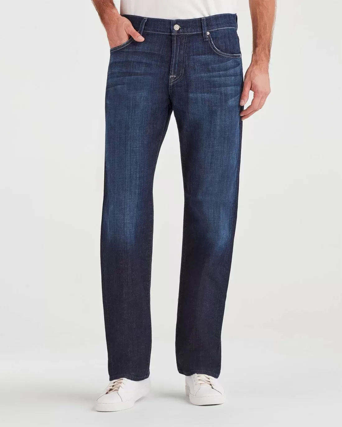 Austyn Relaxed Straight Jeans in Los Angeles Dark