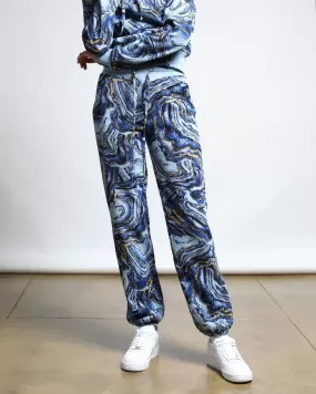 Azurite Crystal Hyper Reality Knit Sweatpants (FINAL SALE)