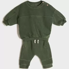 Baby Khaki Joggers and Hoodie Set