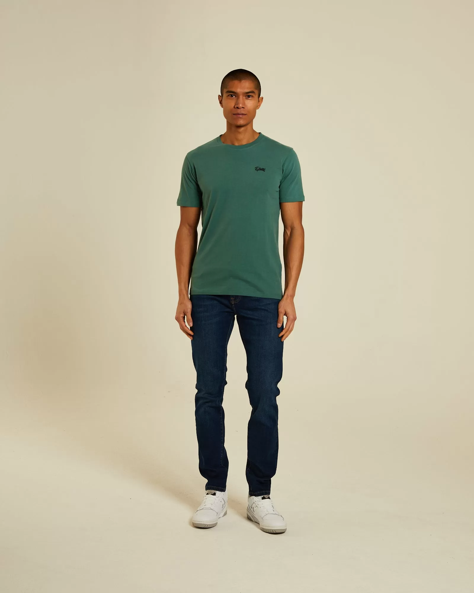 Basic Caden O Neck Tee Green Trail