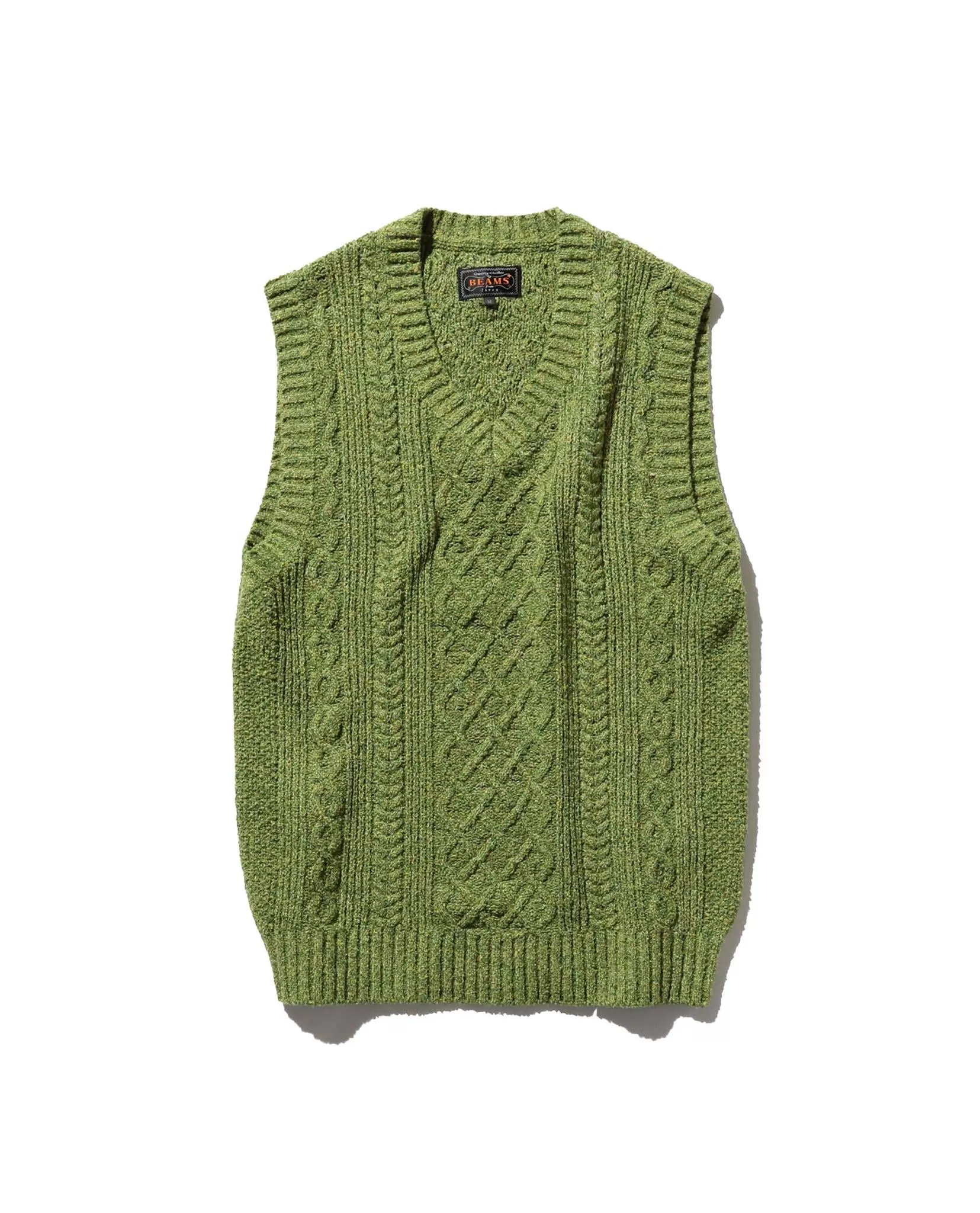 Beams Plus Cotton Linen Vest Alan Pattern