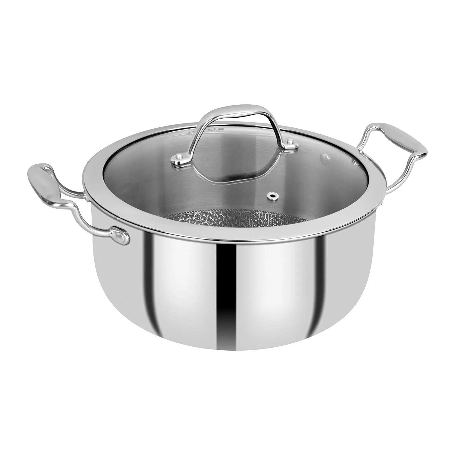 Bergner Hitech Prism Triply Stainless Steel Non Stick Casserole