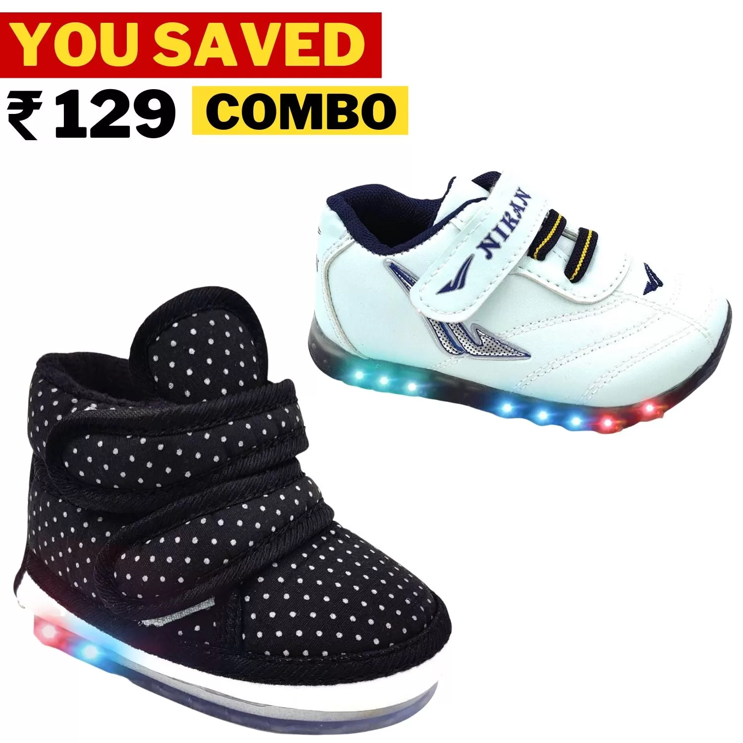 Best Combo of Urbanfeet's  LED Shoes (Qnty 2)