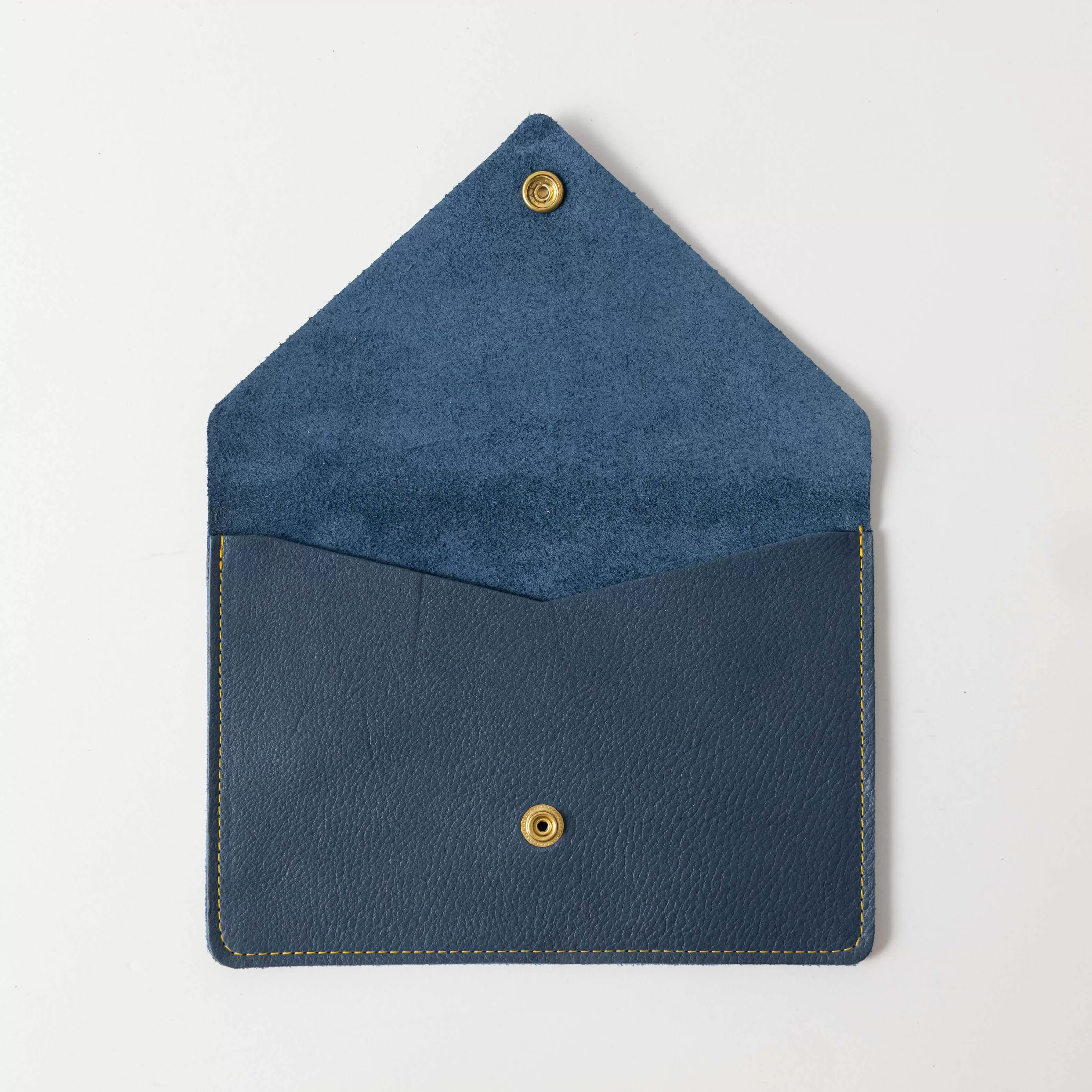 Blue Cypress Leather Clutch