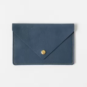 Blue Cypress Leather Clutch