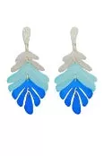 Blue Ombre Feather Earrings