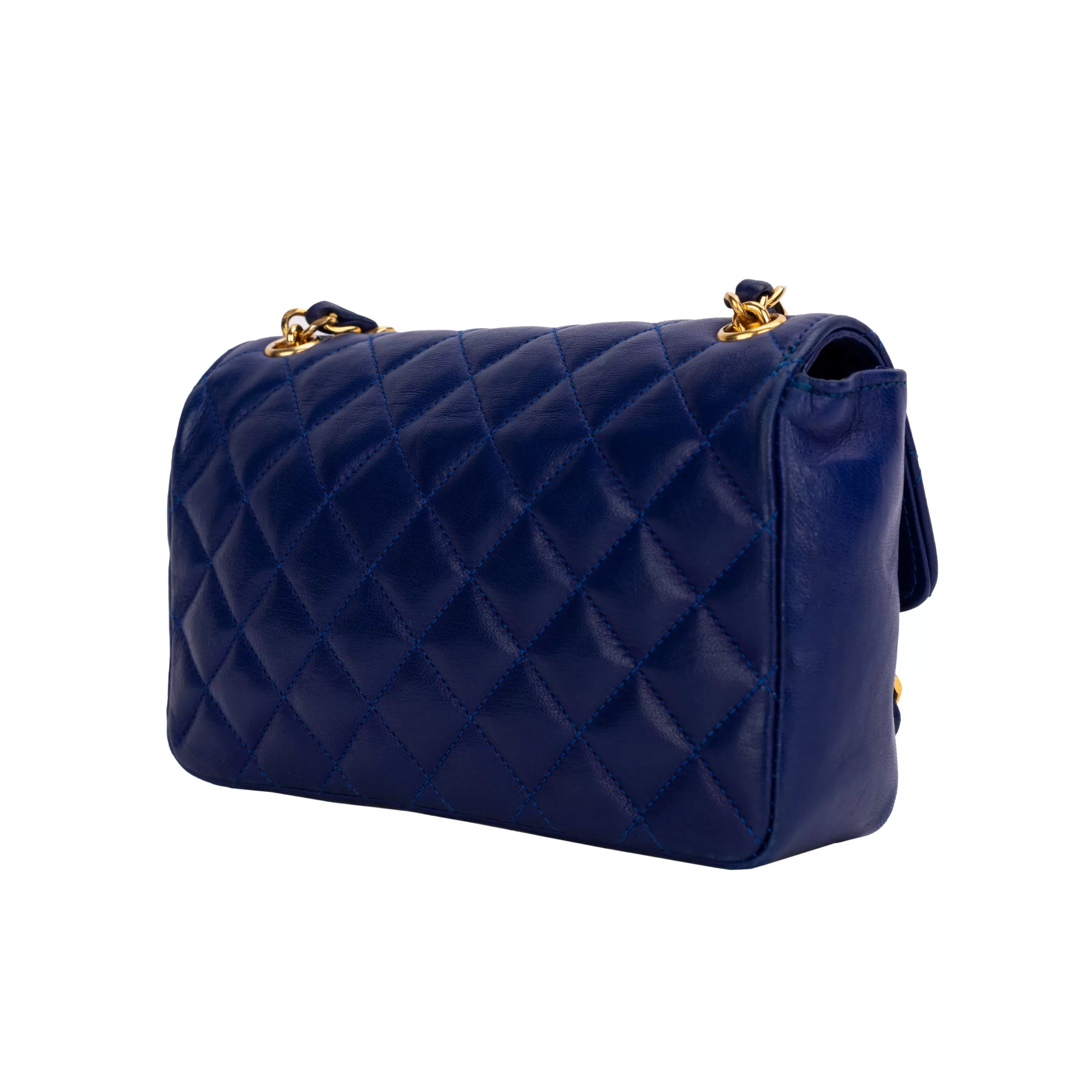 Blue Quilted Mini Flap - '90s