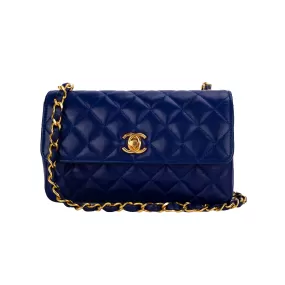 Blue Quilted Mini Flap - '90s