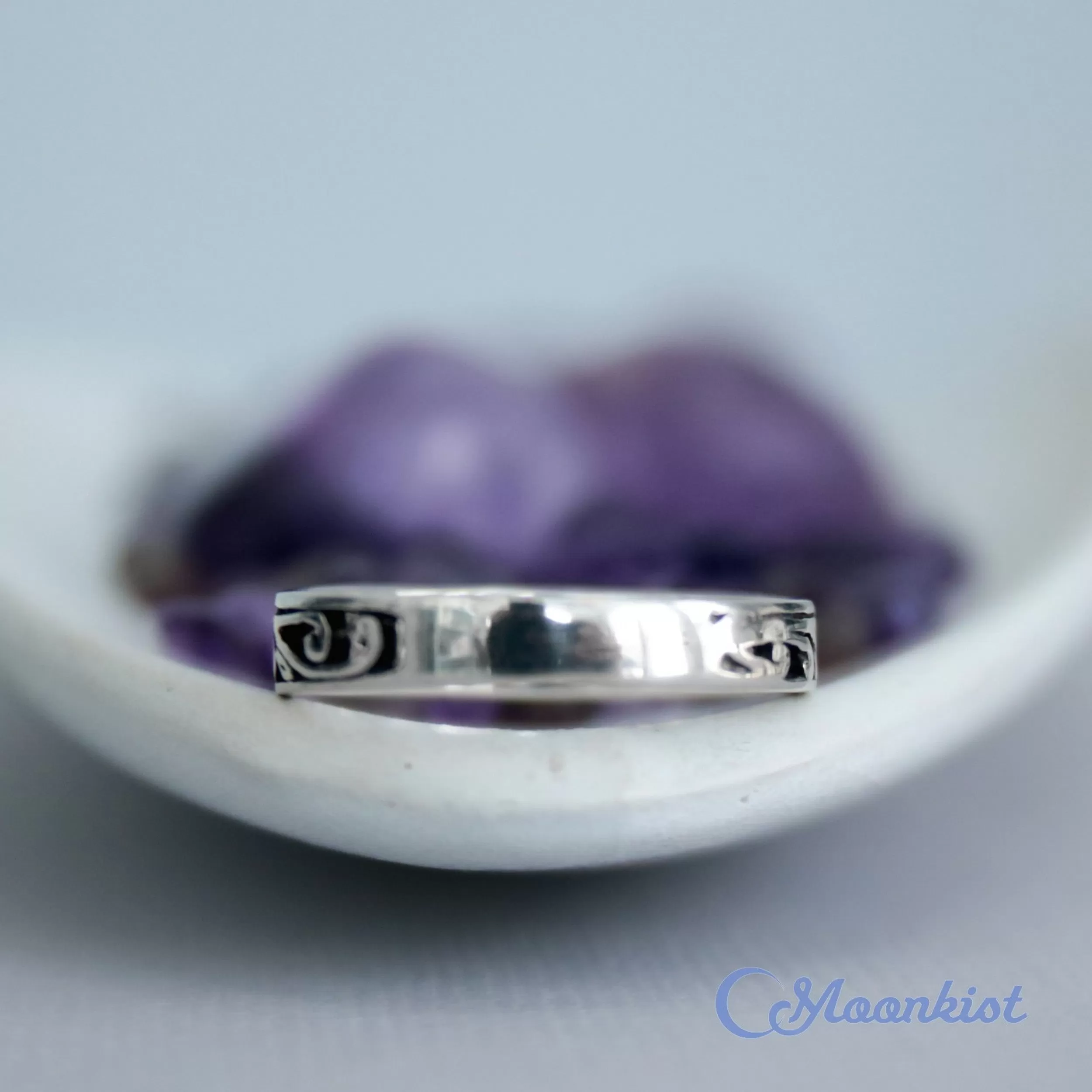 Bohemian Sterling Silver Womens Wedding Ring | Moonkist Designs