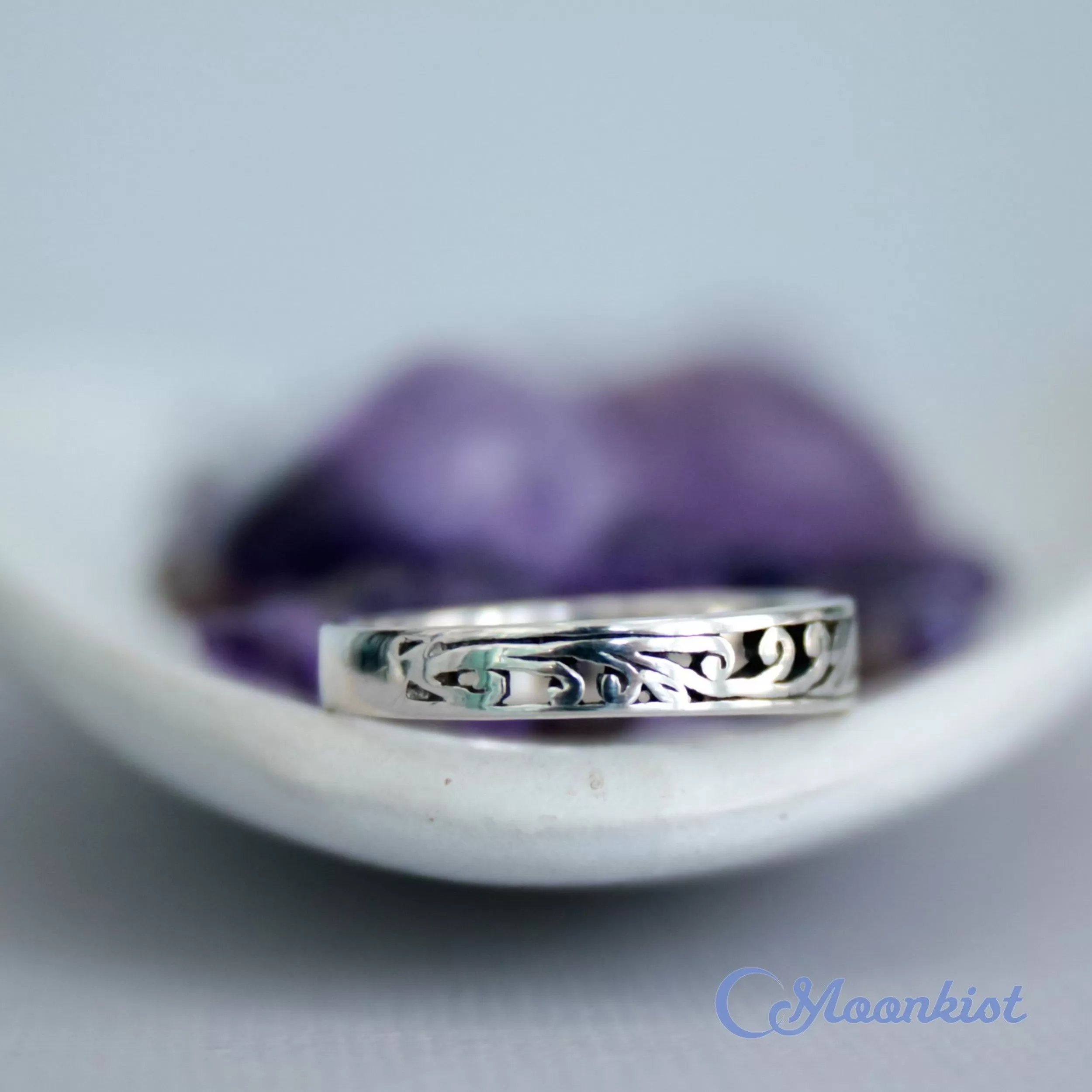 Bohemian Sterling Silver Womens Wedding Ring | Moonkist Designs