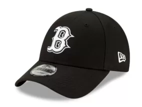 Boston Red Sox New Era Men's League 9Forty MLB Baseball Adjustable Hat - Black & White