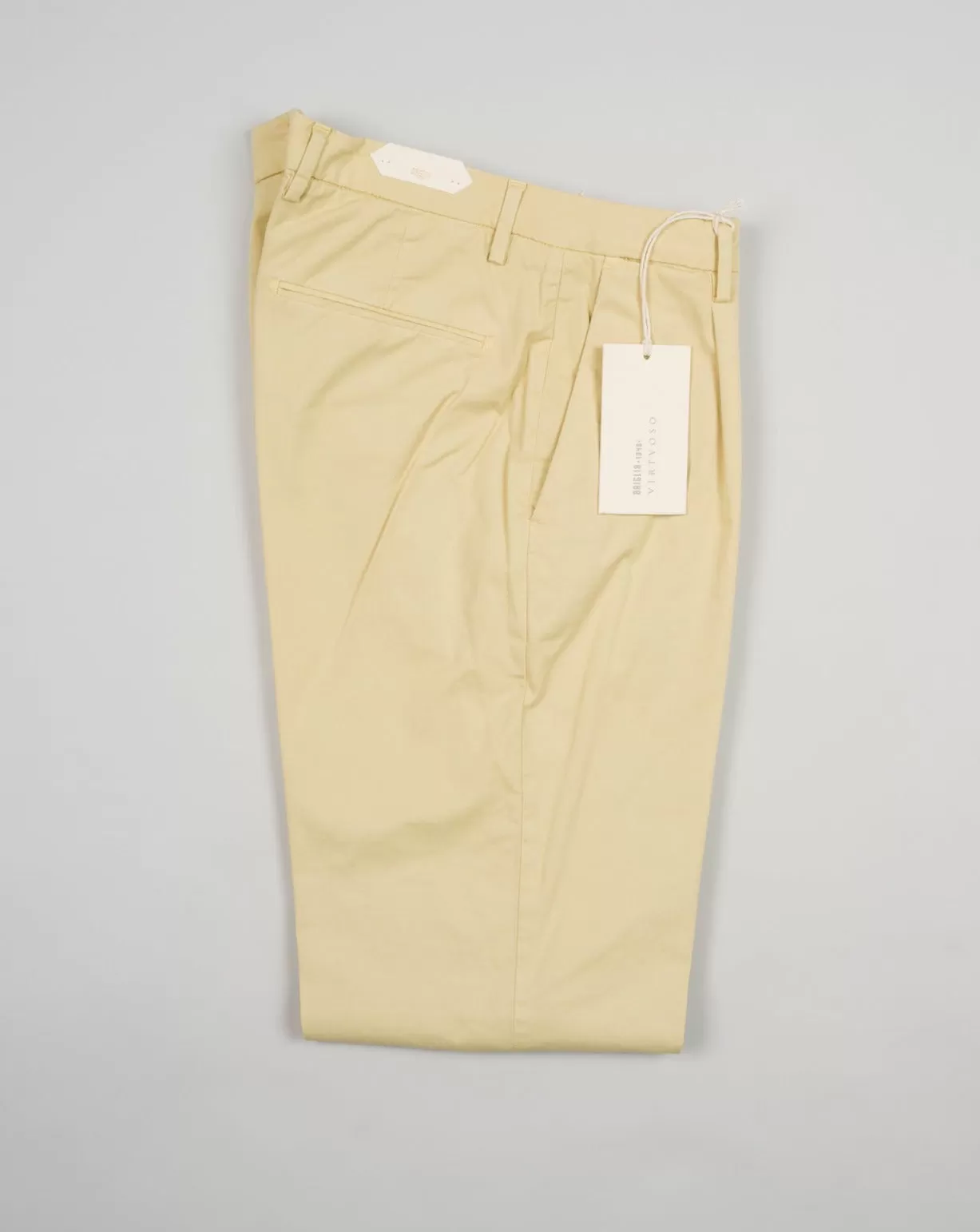 Briglia Garment Dyed Cotton Chinos / Pale Yellow