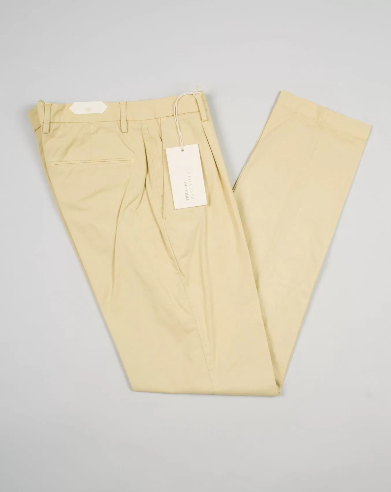 Briglia Garment Dyed Cotton Chinos / Pale Yellow