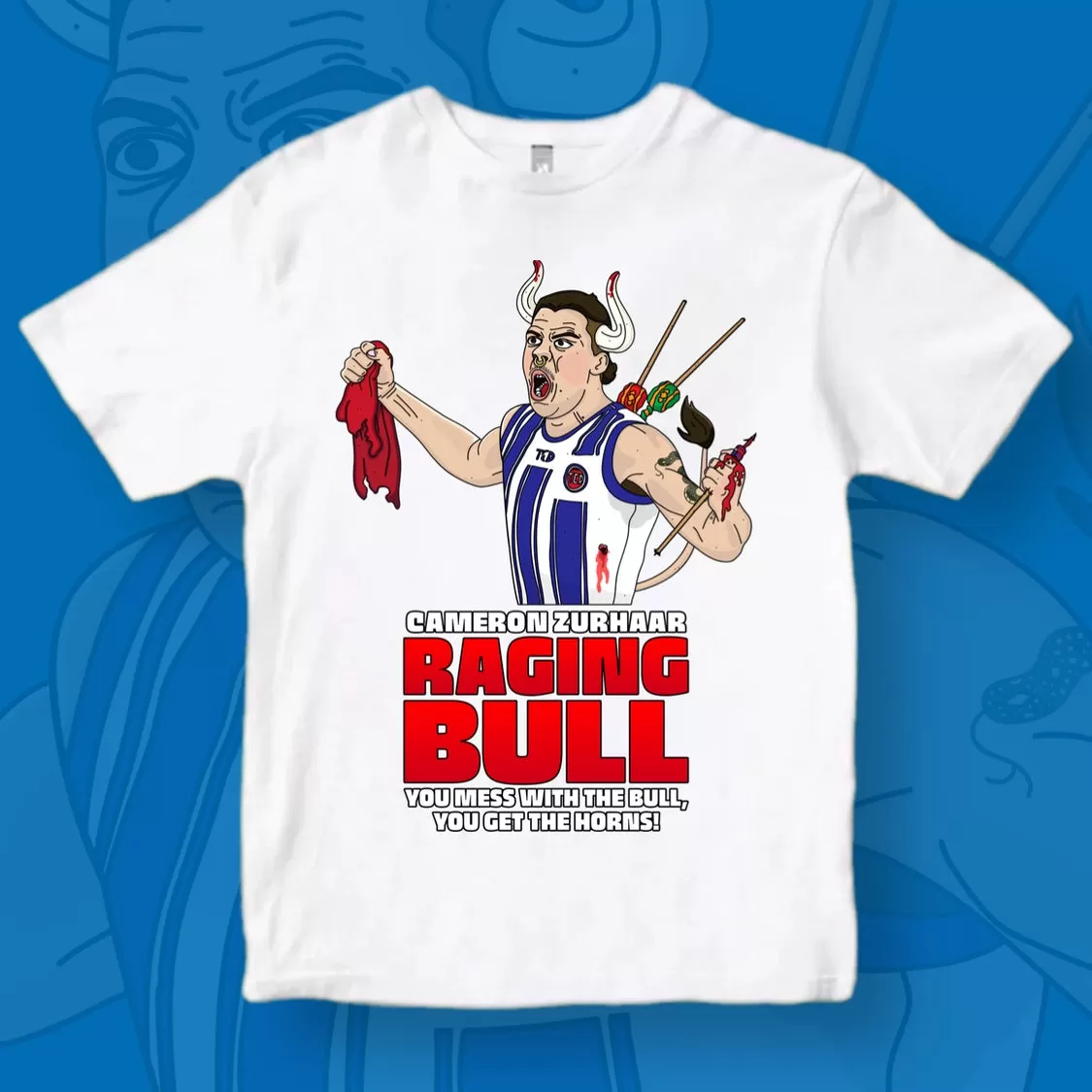 BULL ZURHAAR: WHITE TEE - FRONT ONLY