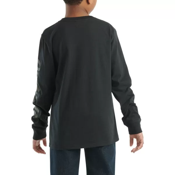 Carhartt Boys' Camo Chest Pocket Logo Long Sleeve T-Shirt