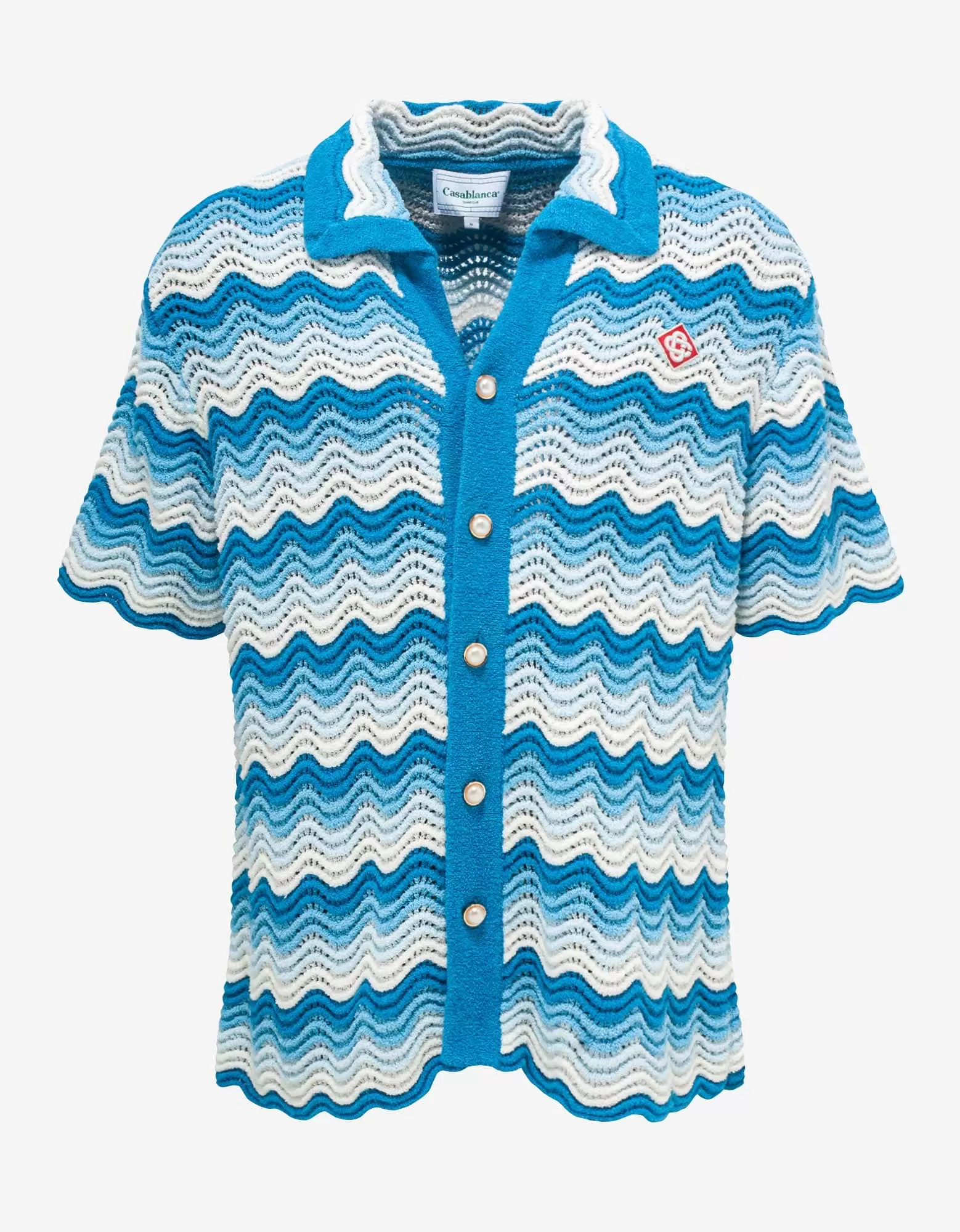 Casablanca Blue Wavy Gradient Shirt