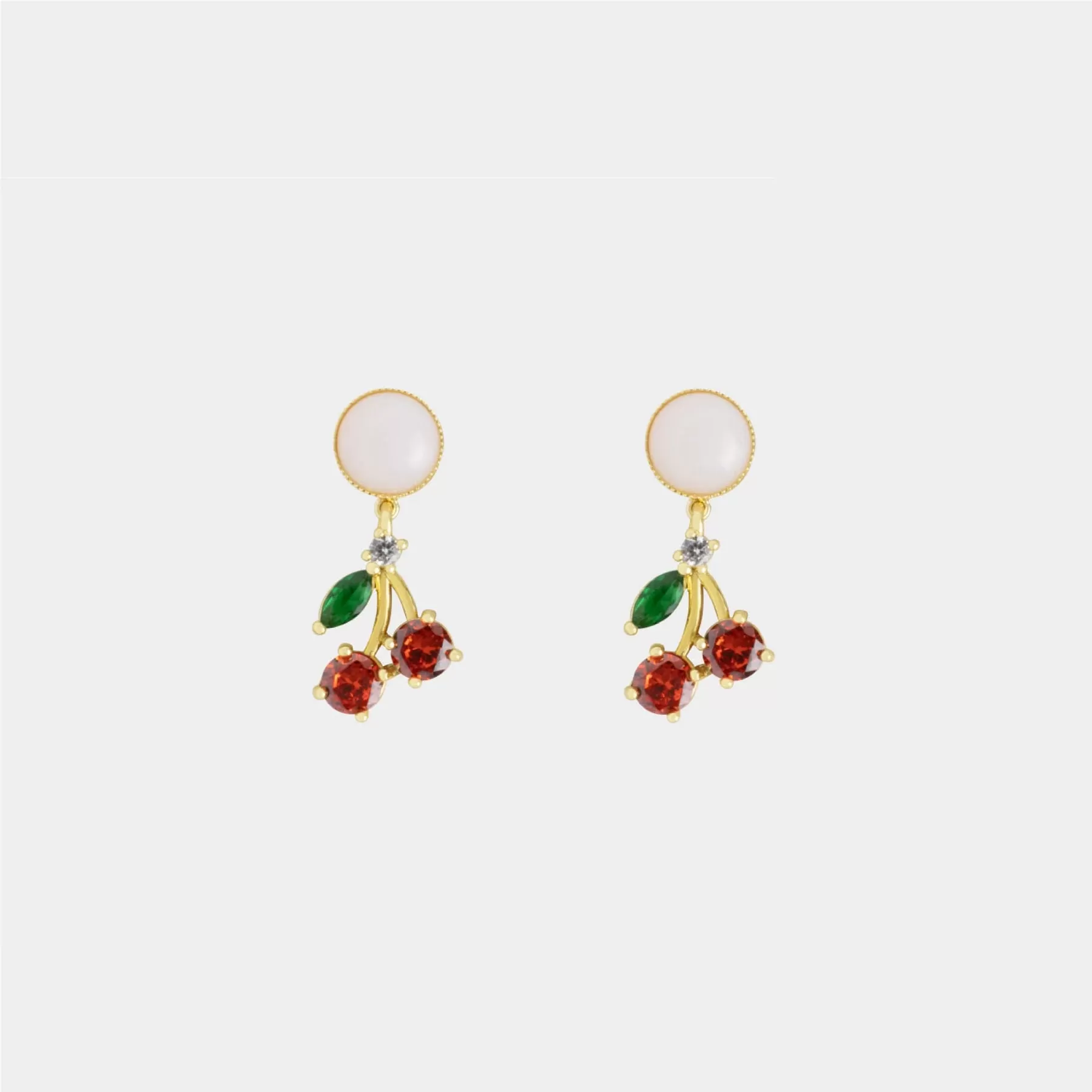 Cherry and Opal Earrings