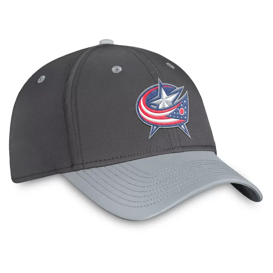 Columbus Blue Jackets Fanatics Branded Authentic Pro Home Ice Flex Hat - Charcoal/Gray