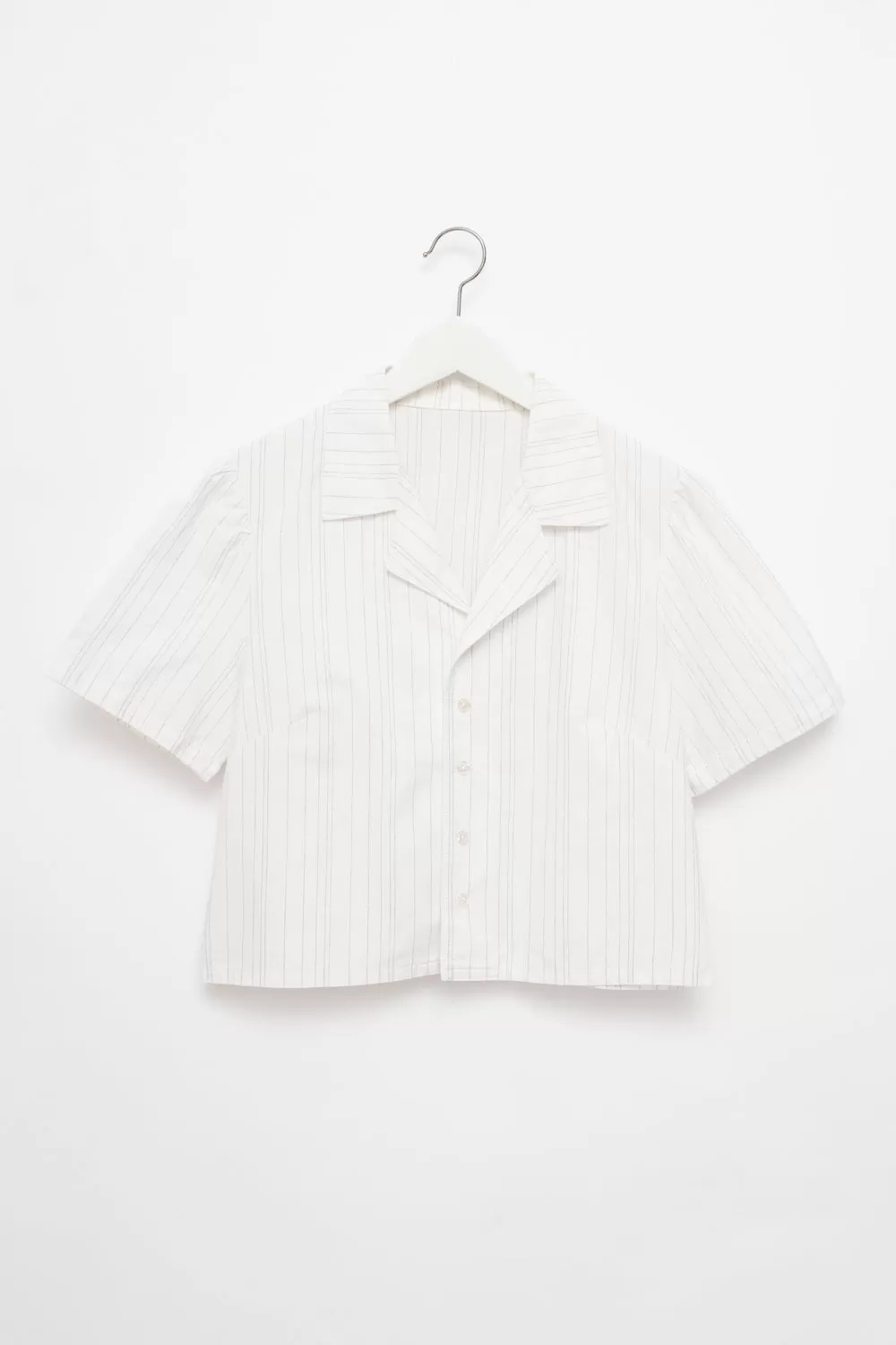 CROP PINSTRIPE VINTAGE SHIRT