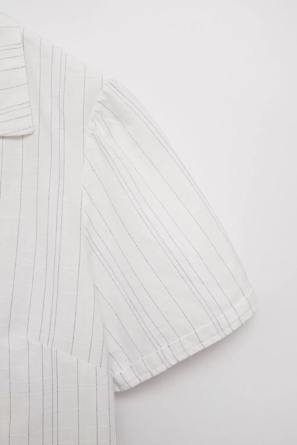 CROP PINSTRIPE VINTAGE SHIRT