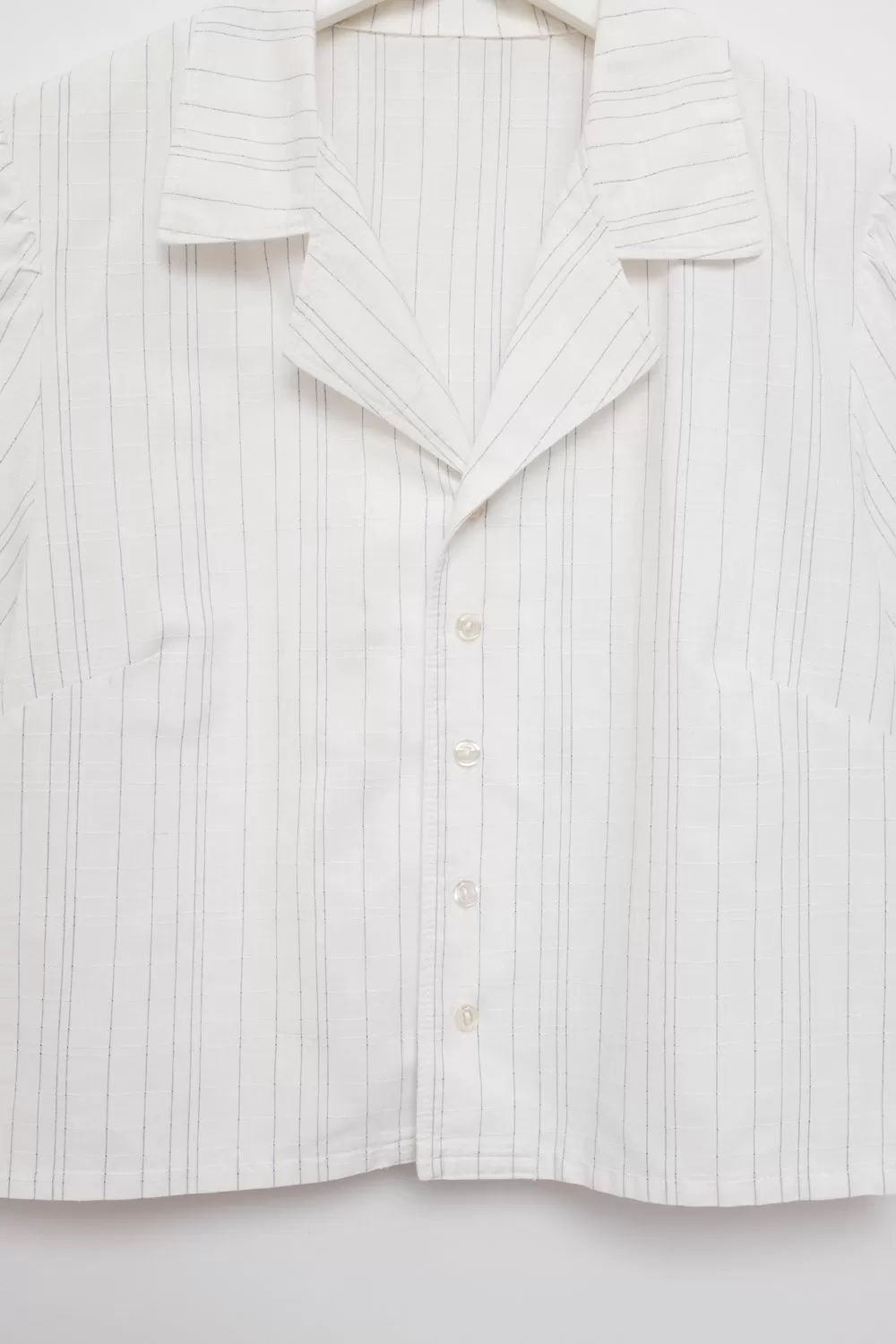 CROP PINSTRIPE VINTAGE SHIRT