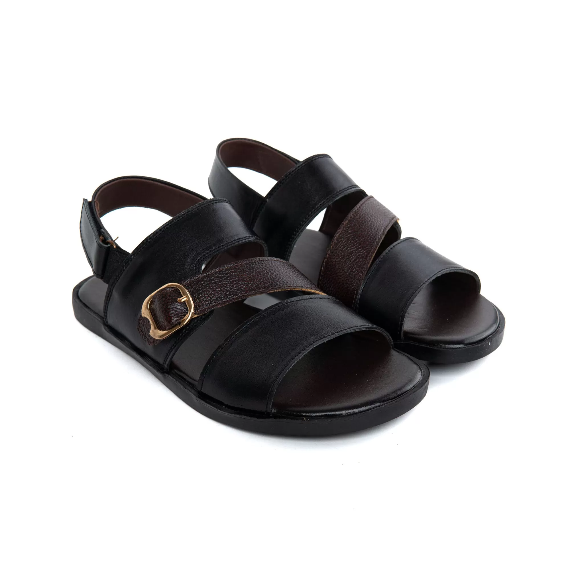 Cross Styled Men Leather Sandals