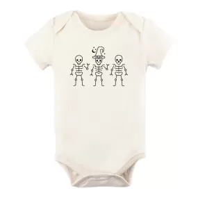 Cute Skeletons Organic Cotton Baby Bodysuit | Short Sleeve |