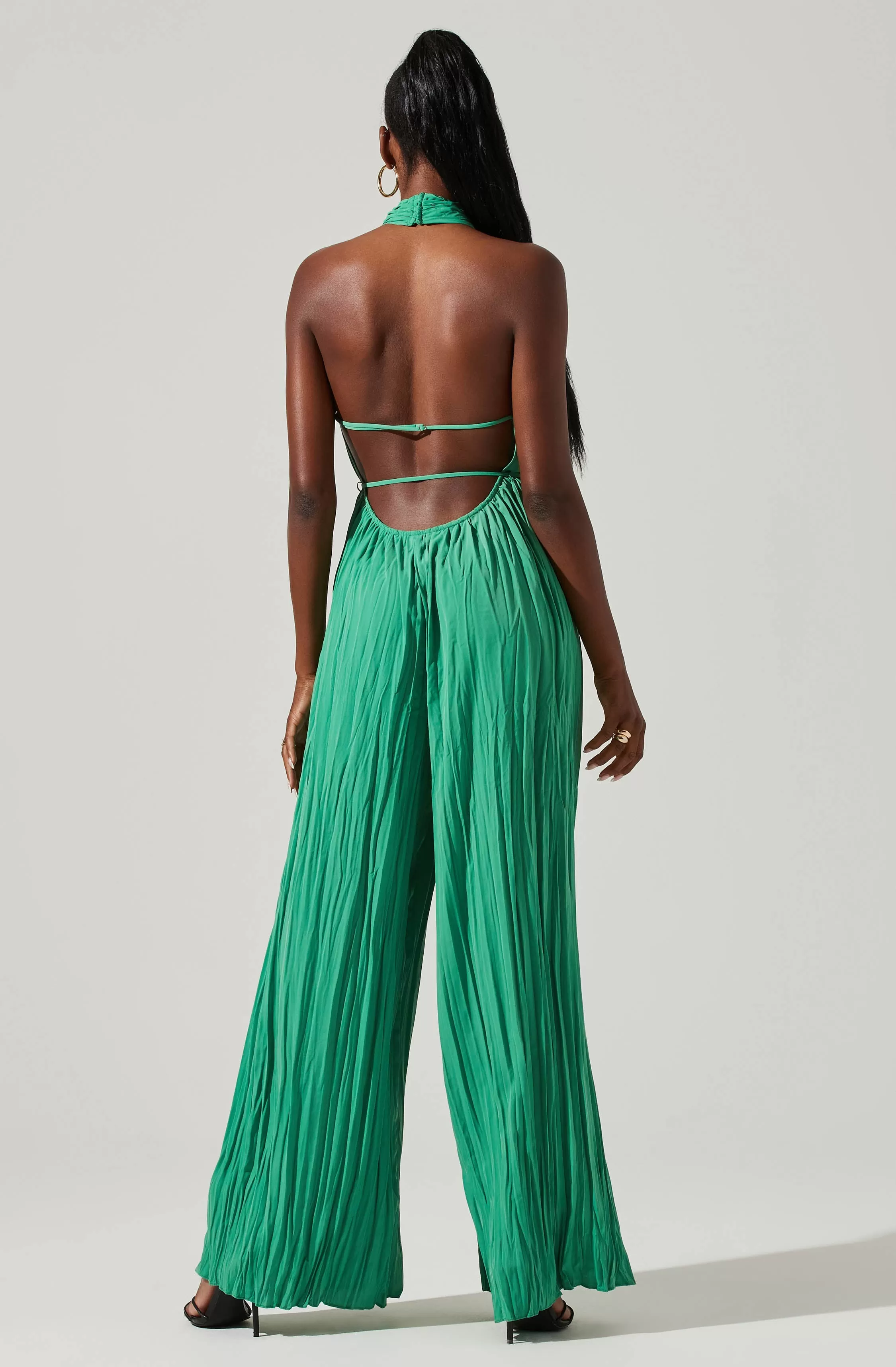 Damia Halter Wide Leg Jumpsuit