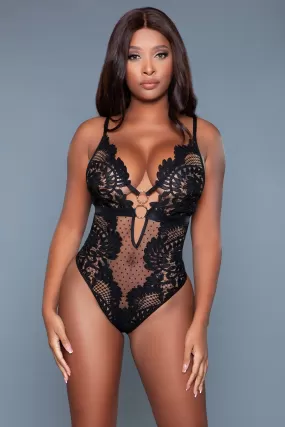 Dot Mesh and Lace Teddy