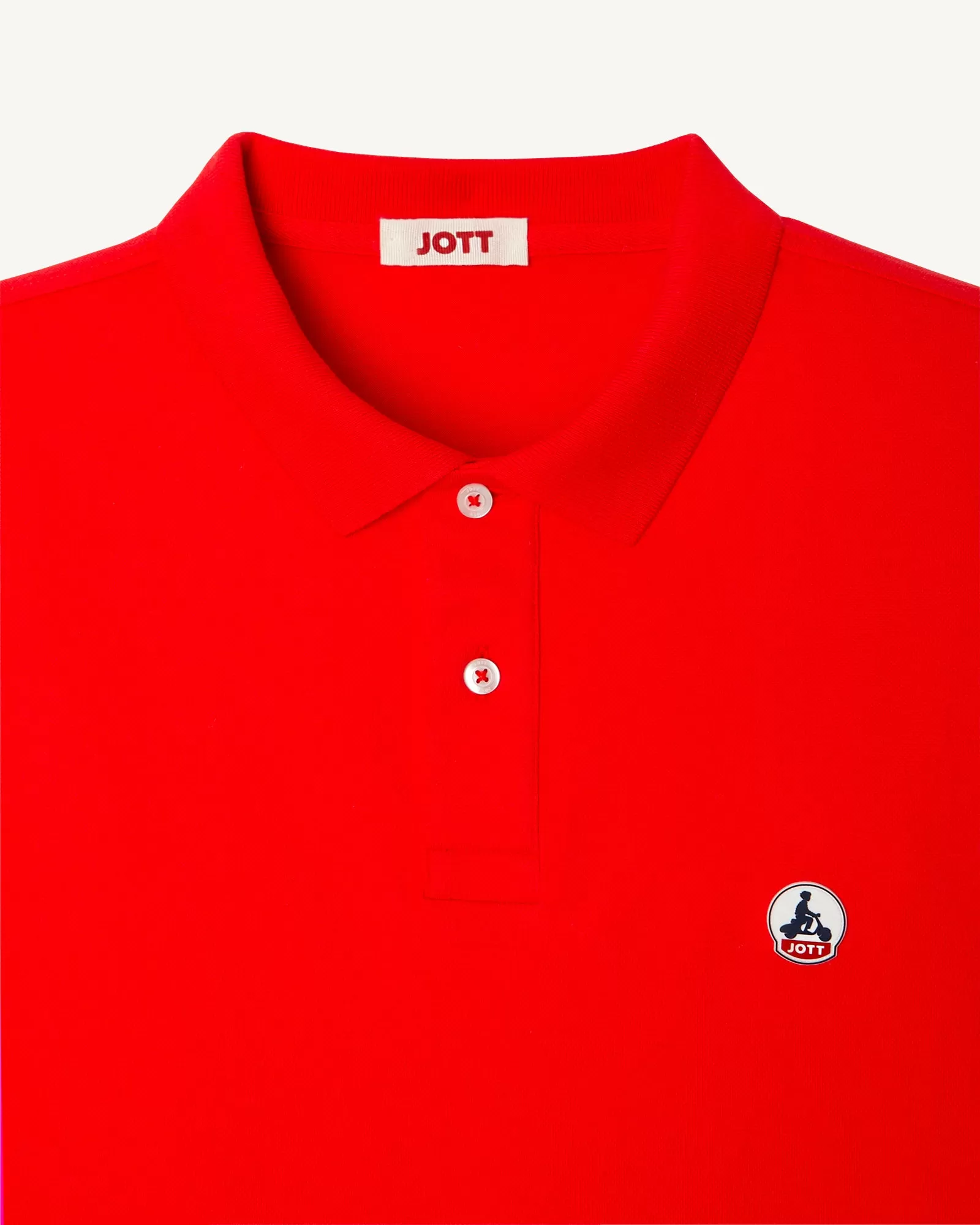 Fire red Marbella organic cotton polo shirt