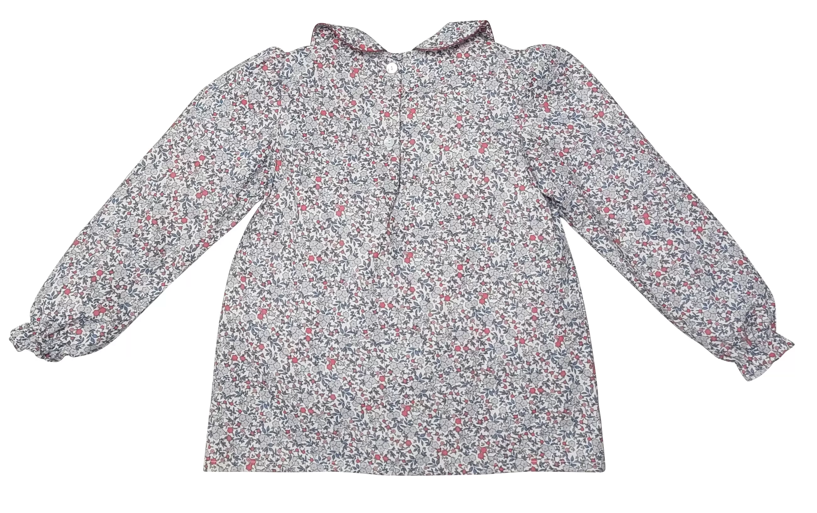 Girl's "Callie & Carter" Christmas Floral Cotton Blouse